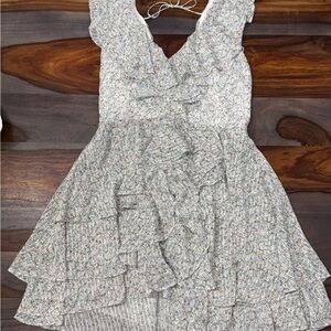 Bardot Bloom Floral Ruffle A Line Mini Dress